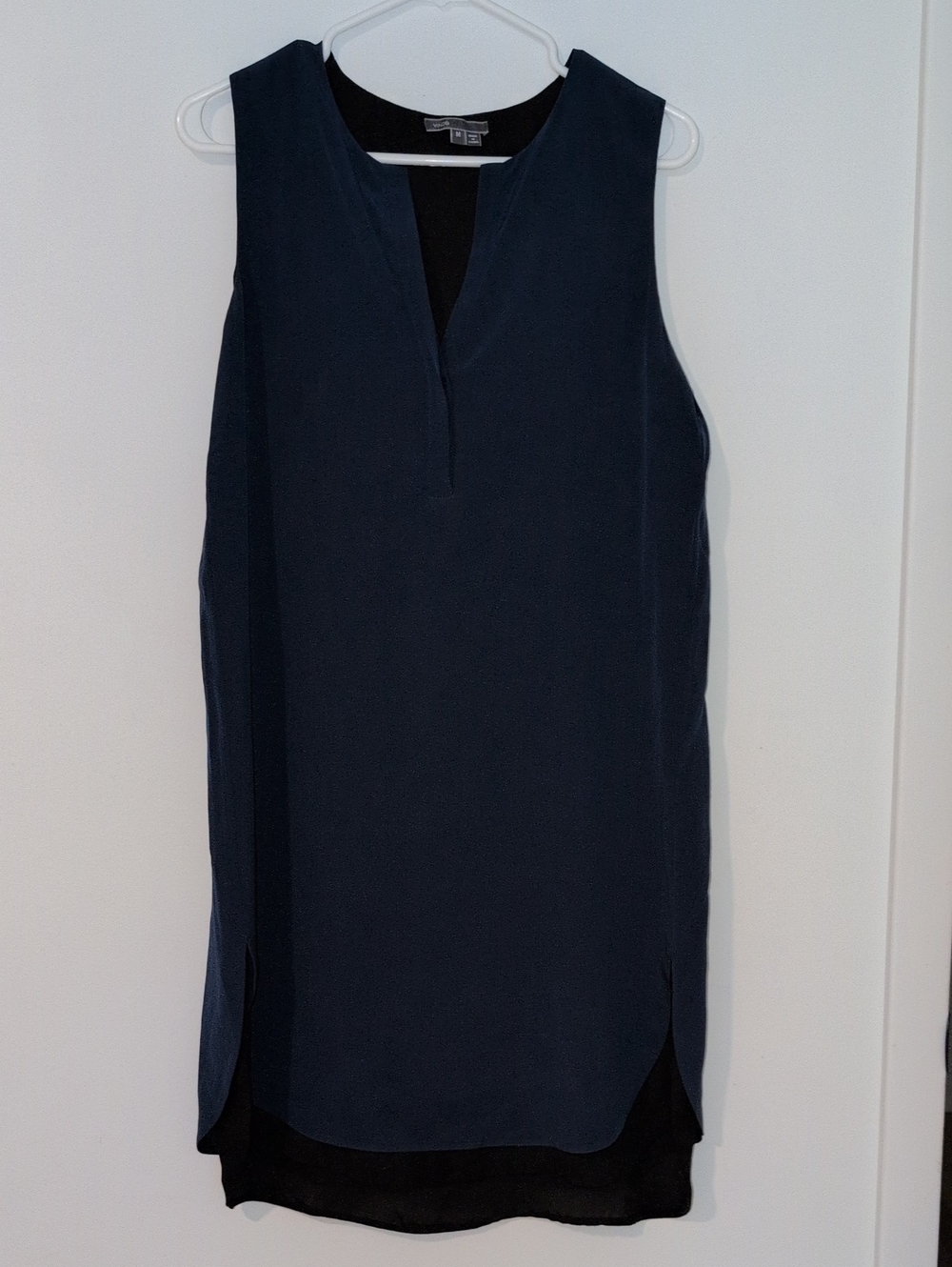 Sleeveless Navy Split-Hem Dress By Vince